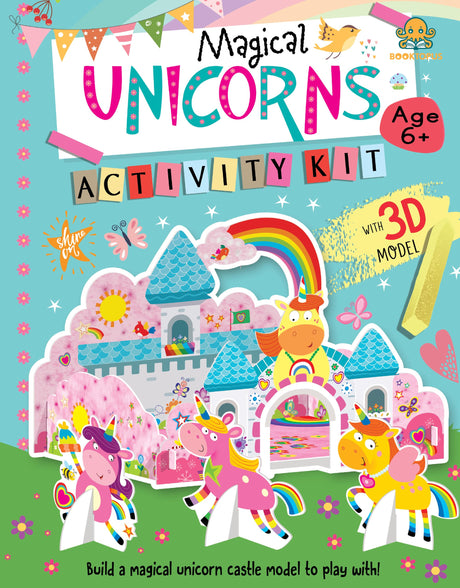 Booktopus Build It Activity Kit - Magical Unicorns 3D Model Making Kit with Book - DIY Craft Kit for Kids 3-6+ Years - Learning Through Play (Build It Kit) - Retail Maharaj