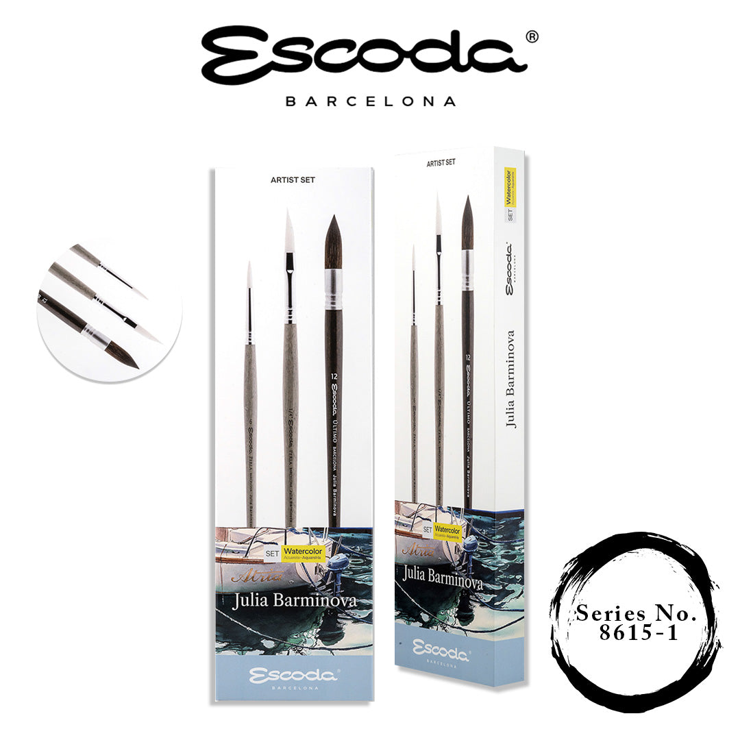 Escoda Julia Barminova Watercolour Brush Set 8615-1 - Retail Maharaj