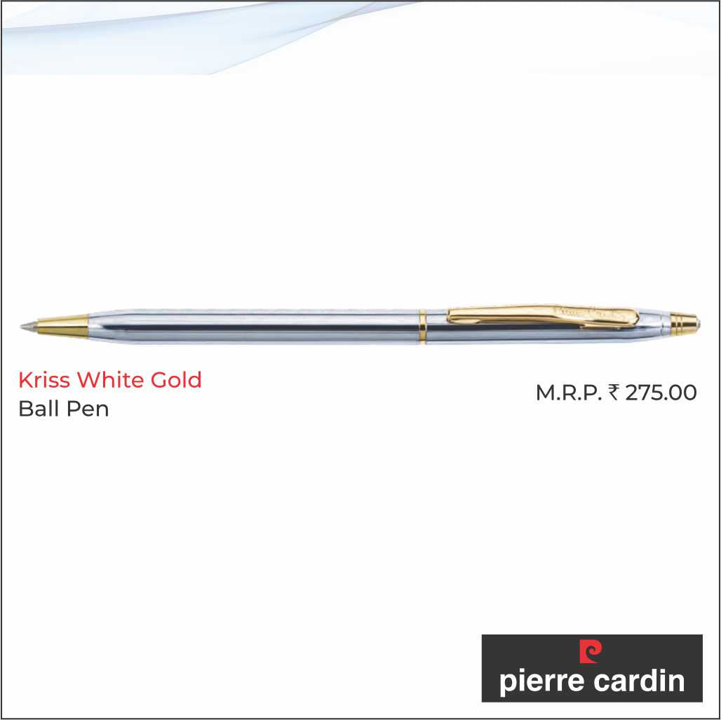 Pierre Cardin Kriss White Gold Ball Pen