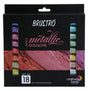 Brustro Artists Metallic Gouache Colour Paint Set 18 Tubes 12ml Each - Retail Maharaj