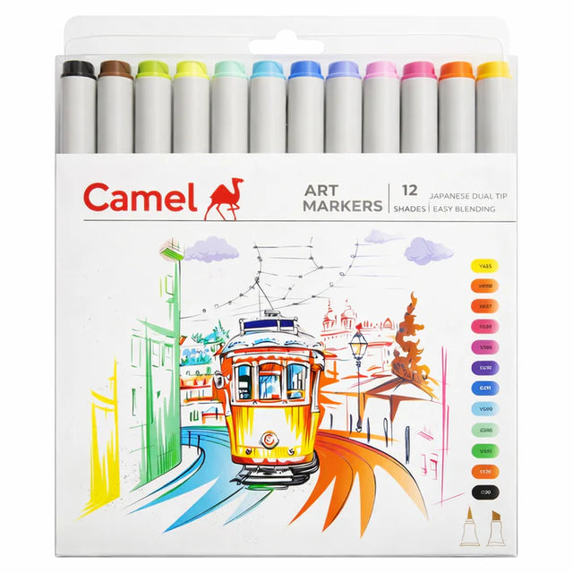 Camel Art Markers Pack of 12 Shades - Retail Maharaj