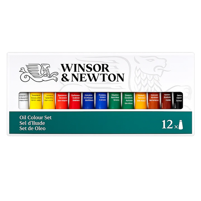 Winsor & Newton Introductory Oil Colour Set of 12 x 10ml Tubes - Retail Maharaj