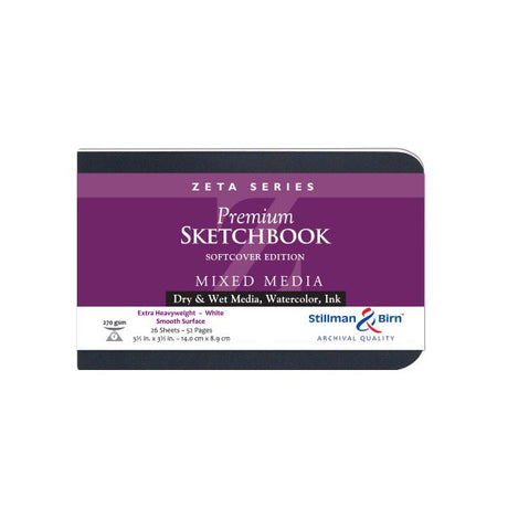 Stillman Birn Zeta Series Extra Heavyweight Smooth Paper Sketchbook Open Stock - Retail Maharaj