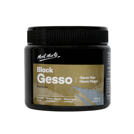 Mont Marte Gesso 500ml Black - Retail Maharaj