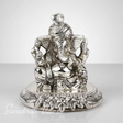 White Metal Pagdi Ganesh Silver Plated Decorative Showpiece for Home Decor and Exclusive Corporate Gifting - Retail Maharaj
