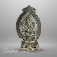 White Metal Silver Plated Ganesh Showpiece - 27 Cm (Aluminium) - Retail Maharaj