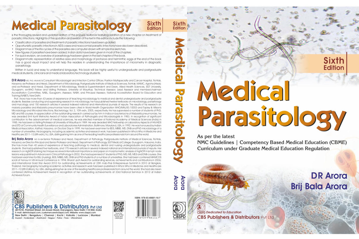 Medical Parasitology, 6/e | As per the latest NMC Guidelines | Competency Based Medical Education (CBME) Curriculum under Graduate Medical Education Regulation (PB 2026) - Retail Maharaj