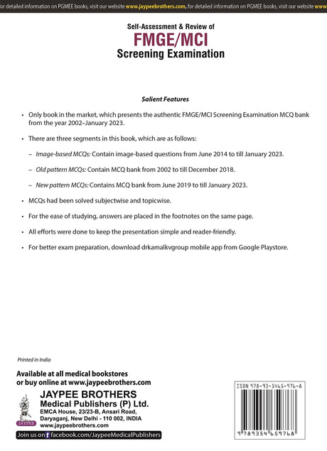 SELF ASSESSMENT & REVIEW OF FMGE/MCI SCREENING EXAMINATION (2002-JANUARY 2023) - Retail Maharaj