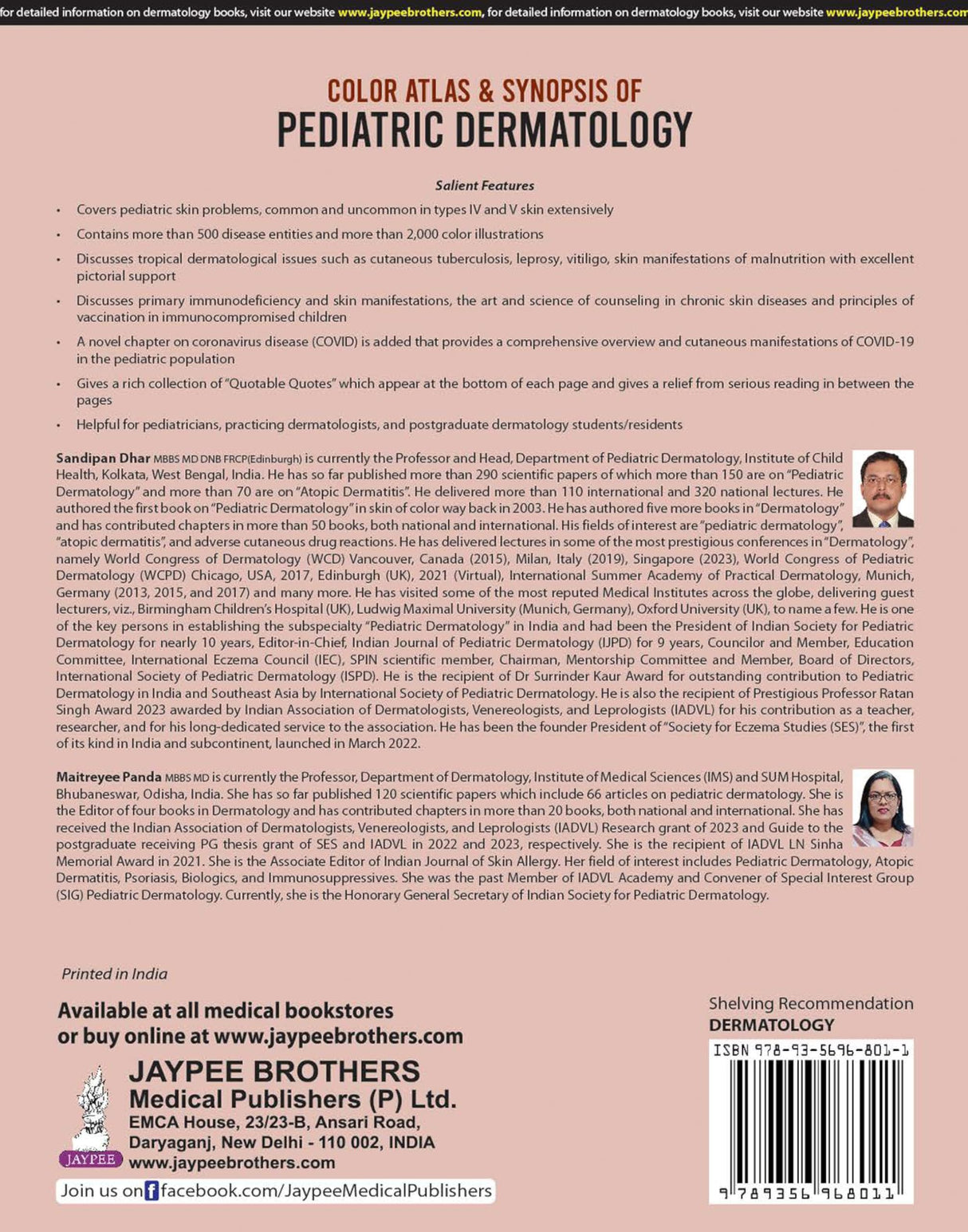 COLOR ATLAS & SYNOPSIS OF PEDIATRIC DERMATOLOGY - Retail Maharaj