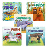 My First Baby Animal – Boxed Set of 5 Board Books: On the Pond, In the Forest, On the Farm, On the Mountains & In the Savanna | Illustrated Early ... Board Books for Ages 0–3 Years: Mini Box Set - Retail Maharaj