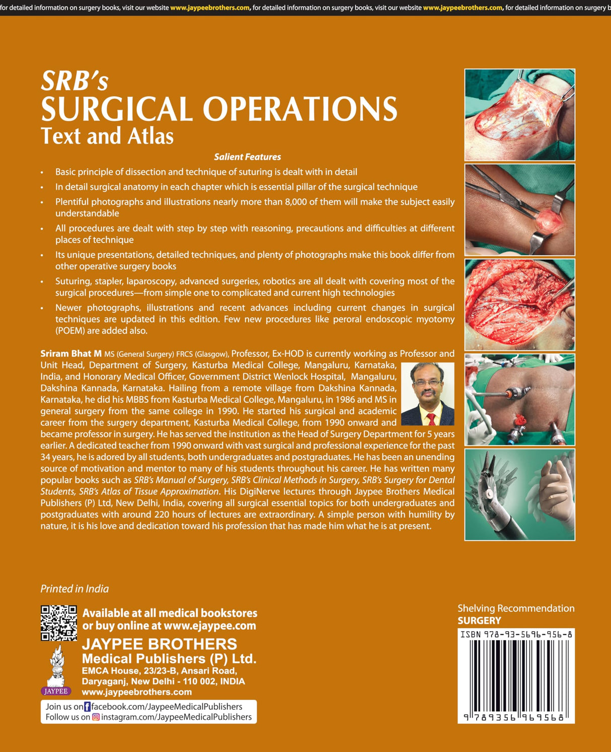 SRB'S SURGICAL OPERATION TEXT AND ATLAS (2 VOLS) - Retail Maharaj