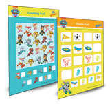 Nickelodeon Paw Patrol – Off Duty! Fun Learning Set | Wipe & Clean Mats, Coloring Sheets, Stickers, Certificate & Pen | Ages 3–7 | Learn Through Play with Your Favorite Pups - Retail Maharaj