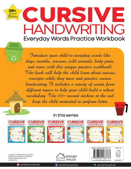 Cursive Handwriting Practice Workbook: Everyday Words | Level 2 | Ages 6–9 | Build Fluency and Confidence with Daily Writing Practice - Retail Maharaj