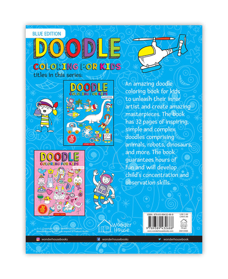 Doodle Coloring For Kids - Blue Edition - Retail Maharaj