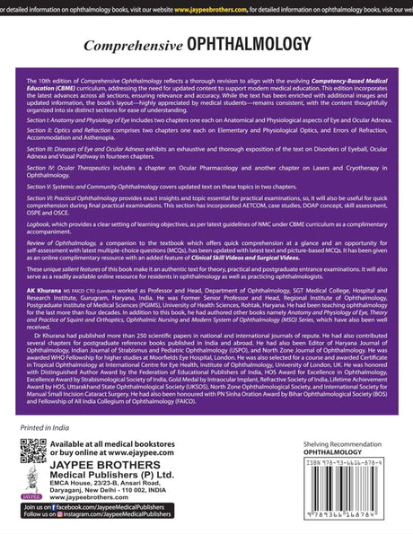 COMPREHENSIVE OPHTHALMOLOGY (INCLUDING PRACTICAL MANUAL) WITH OPHTHALMOLOGY LOGBOOK - Retail Maharaj