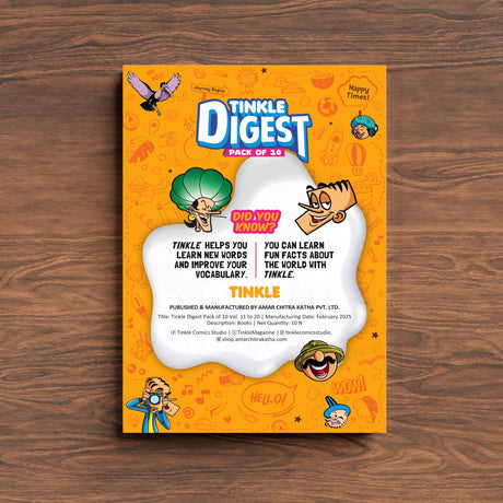 Tinkle Digest Collection, Volumes 11-20, Comic Books with Suppandi and Shikari Shambu Stories - Retail Maharaj