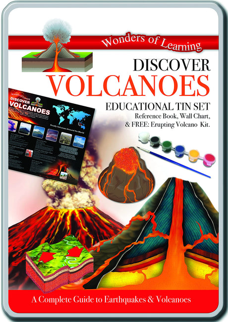 WOL DISCOVER VOLCANOES EDUCATIONAL TIN SET, NA - Retail Maharaj
