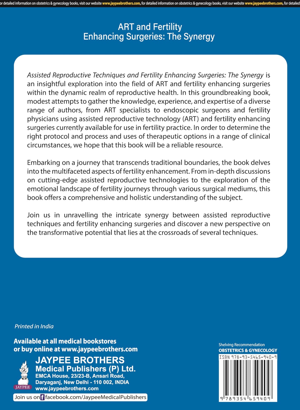 ART AND FERTILITY ENHANCING SURGERIES: THE SYNERGY - Retail Maharaj