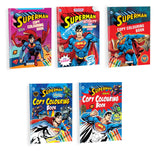 Superman Copy Colouring Book – Pack of 5 | Fun & Creative Activity Books for Kids | Colourful Illustrations of Superman, Superhero Adventures, and Hours of Entertainment for Young Fans - Retail Maharaj