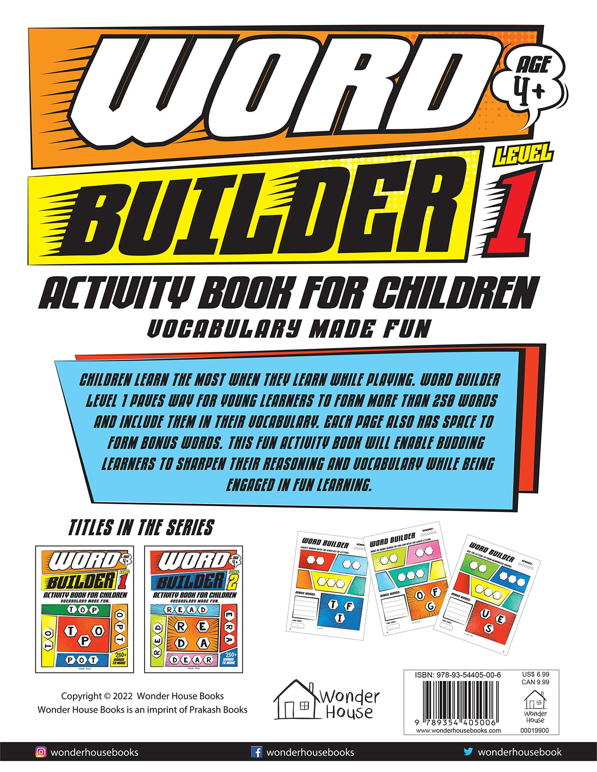 Word Builder Activity Book – Level 1 | Make Meaningful Words Using Given Letters | Ages 5–8 | Fun Vocabulary & Spelling Practice for Kids - Retail Maharaj