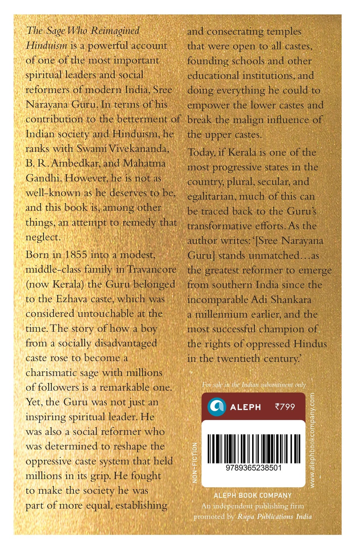 THE SAGE WHO REIMAGINED HINDUISM: The Life, Lessons, & Legacy of Sree Narayana Guru - Retail Maharaj