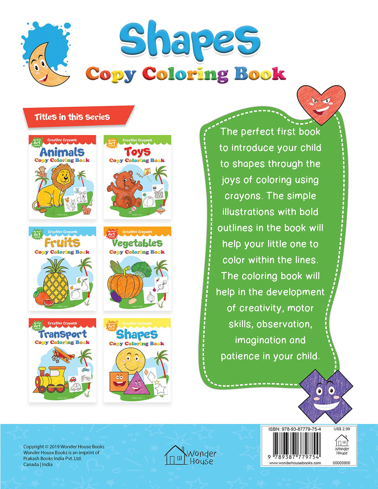Colouring Book of Shapes: Creative Crayons Series - Crayon Copy Colour Books - Retail Maharaj