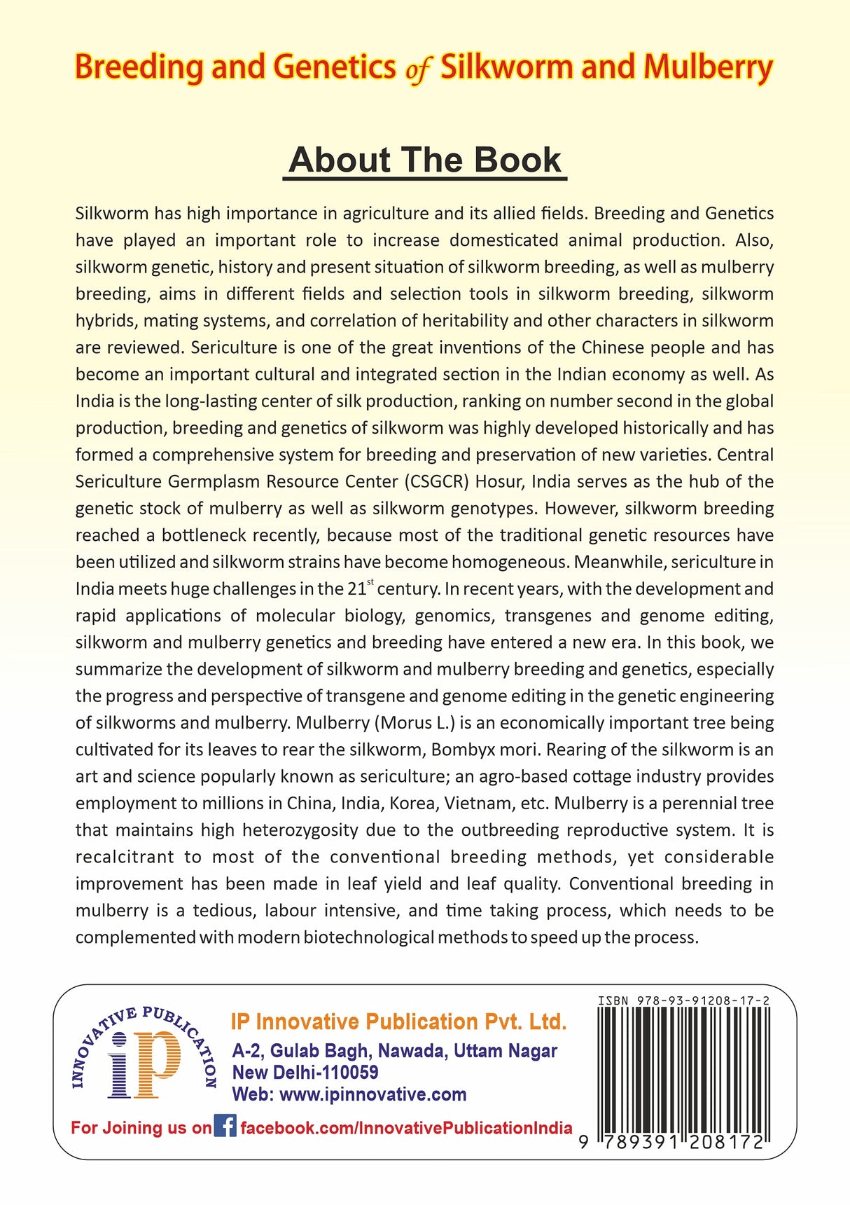 Breeding and Genetics of Silkworm and Mulberry (Particularly for B. Sc. - 4th Semester Students) - Retail Maharaj