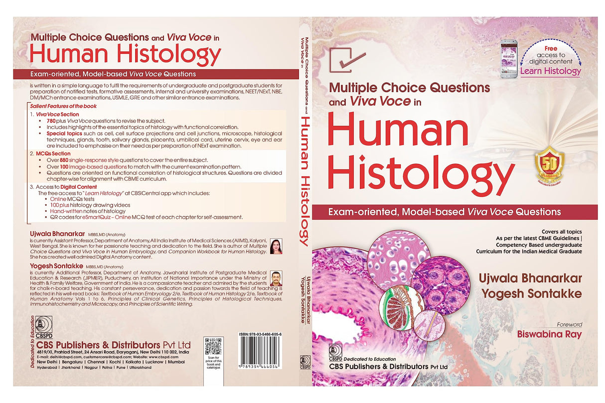 Multiple Choice Questions And Viva Voce In Human Histology (Pb 2024) - Retail Maharaj