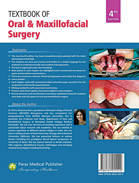 Textbook of Oral & Maxillofacial Surgery (4th Edition 2023) [paperback] Chitra Chakravarthy [Jul 11, 2023]… - Retail Maharaj