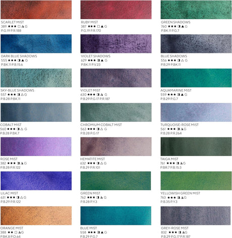 White Nights Granulating Watercolour 21 Full Pans Set - Retail Maharaj