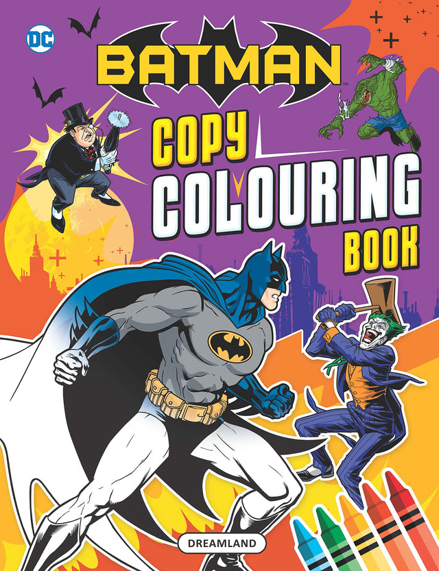 Batman Copy Colouring Book for Kids – Fun Superhero Colouring Pages to Develop Creativity, Fine Motor Skills, Confidence & Hand-Eye Coordination for Young Fans - Retail Maharaj