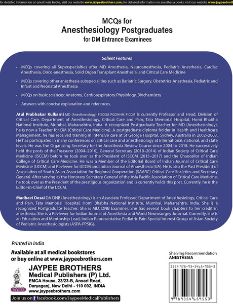 MCQS FOR ANESTHESIOLOGY POSTGRADUATES FOR DM ENTRANCE EXAMINEES - Retail Maharaj