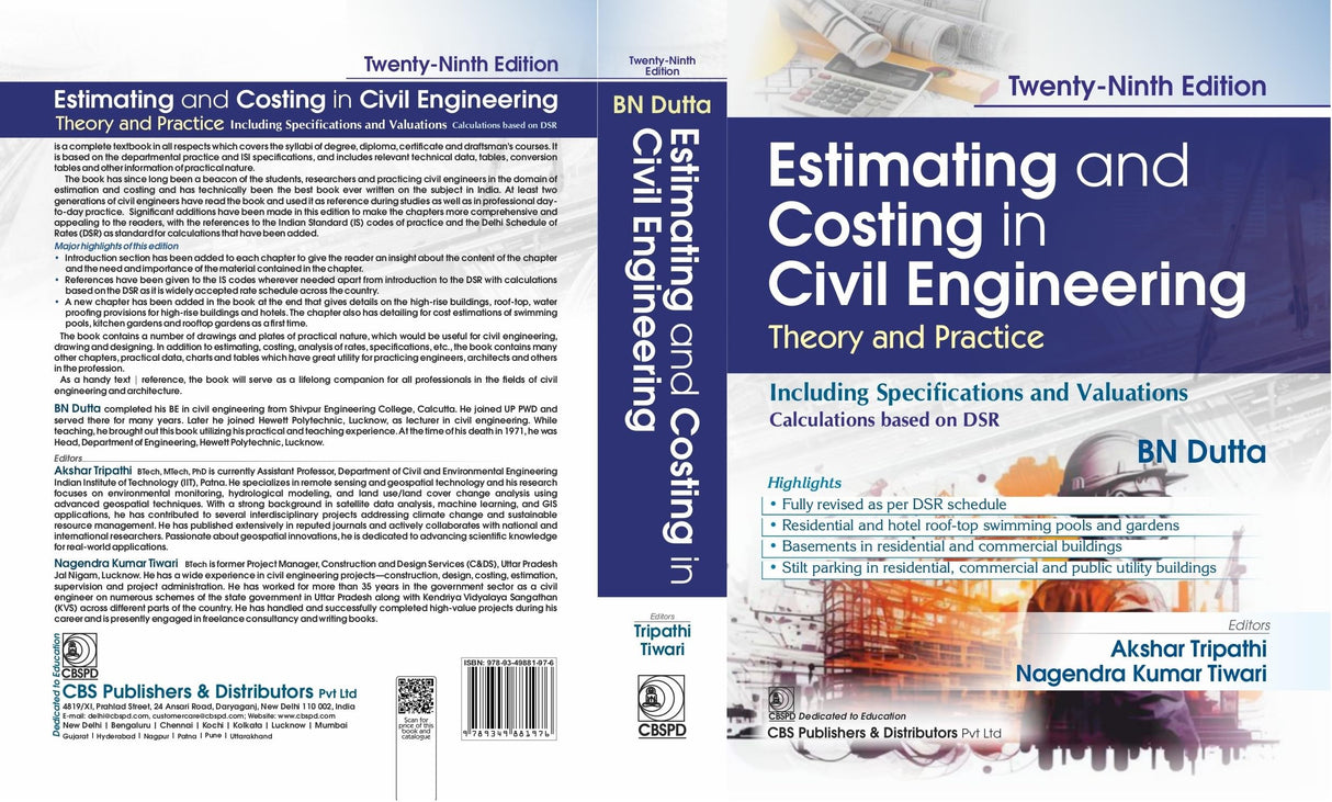 Estimating and Costing in Civil Engineering, 29/e | Theory and Practice (PB 2026) - Retail Maharaj
