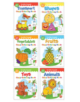 Colouring Books Super Set: Pack of 6 Crayon Copy Colour Books for Kids: Creative Crayons Series - A Pack Of 6 Crayon Copy Colour Books - Retail Maharaj