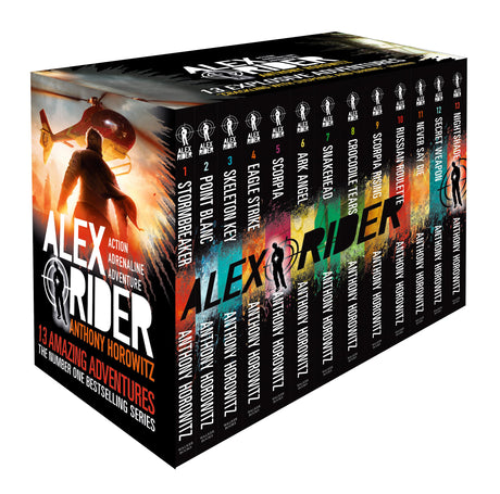 Alex Rider 13 Books Collection Boxset (Stormbreaker, Point Blanc, Skeleton Key, Eagle Strike and More) - Retail Maharaj
