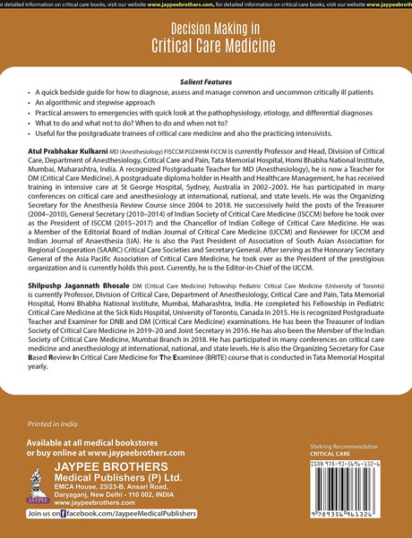 DECISION MAKING IN CRITICAL CARE MEDICINE - Retail Maharaj