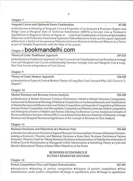 Business Economics (B. Com Ist & Iind) - Retail Maharaj