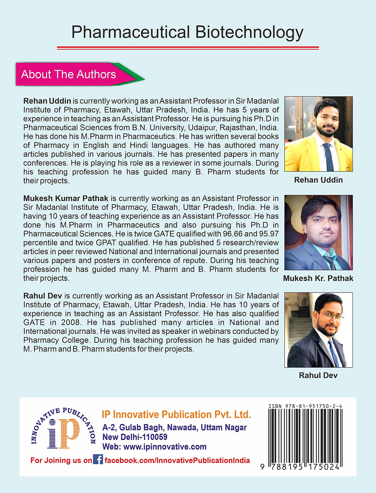 Pharmaceutical Biotechnology As Per New Syllabus by PCI for B. Pharm 3rd Year 6th Semester - Retail Maharaj