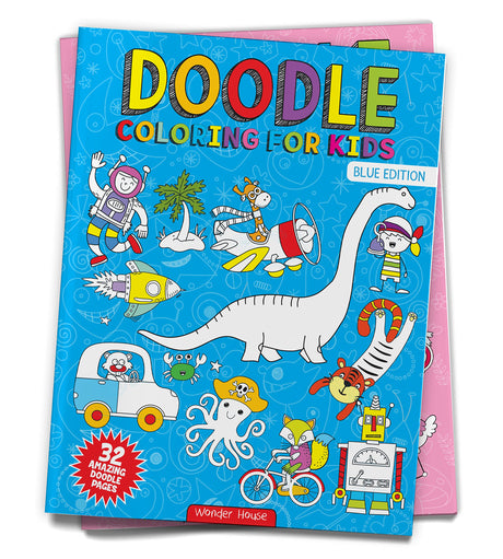 Doodle Coloring For Kids - Blue Edition - Retail Maharaj