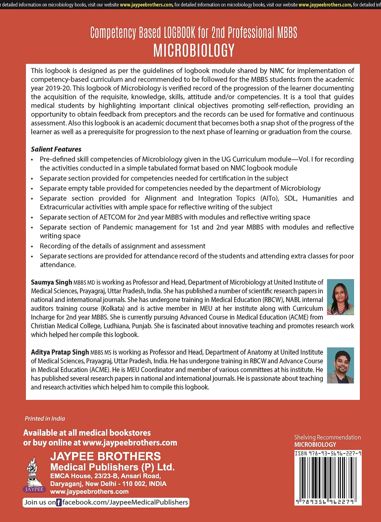 COMPETENCY BASED LOGBOOK FOR 2ND PROFESSIONAL MBBS - MICROBIOLOGY - Retail Maharaj