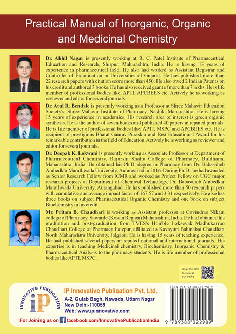 Practical Manual of Inorganic, Organic and Medicinal Chemistry - Retail Maharaj
