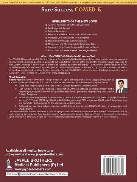 SURE SUCCESS COMED-K (SOLVED QUESTION PAPERS FROM 2015-2004) - Retail Maharaj