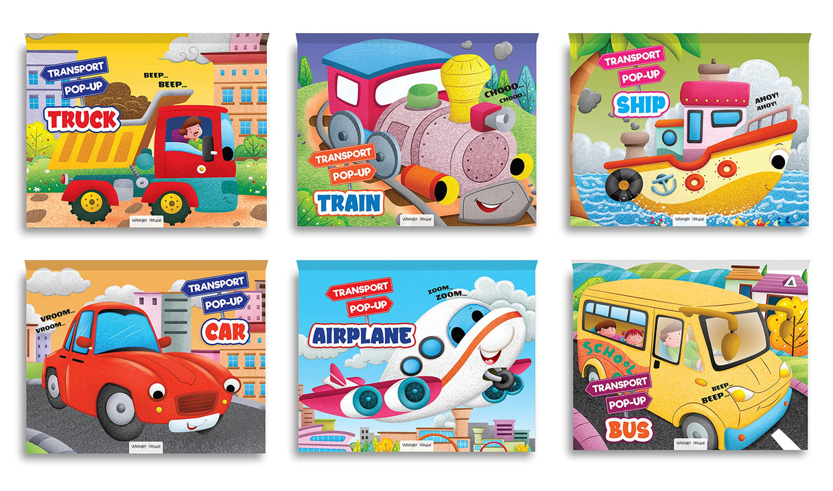 Pop-up Transport - Train - Gorgeously Illustrated Pop-up Book For Children - Learn About The World Of Trains and What All They Do - Retail Maharaj