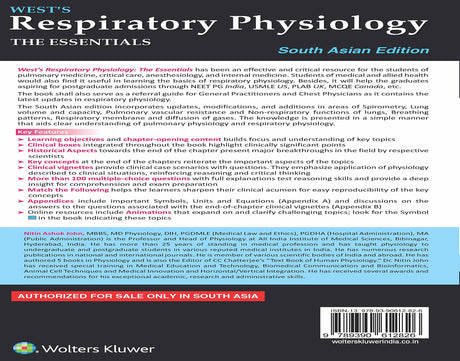 West’s Respiratory Physiology, South Asian ed - Retail Maharaj