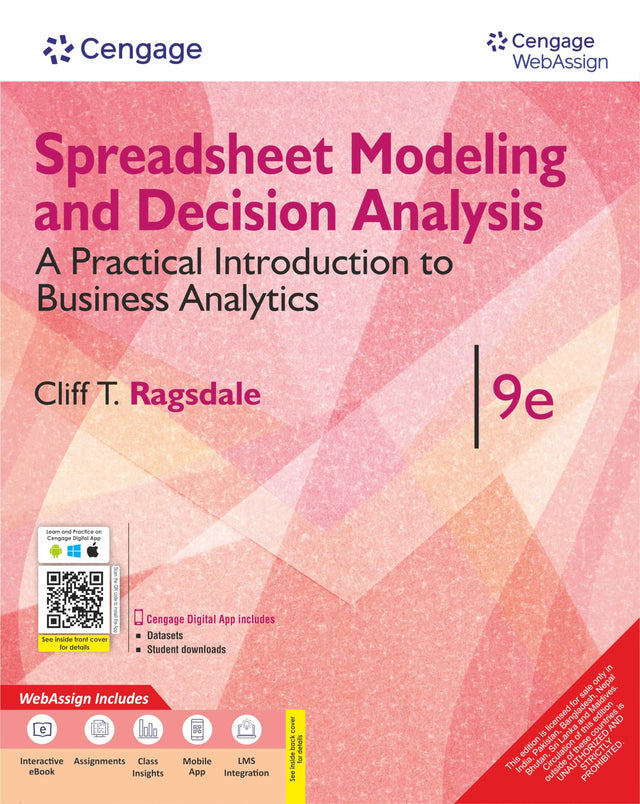 Spreadsheet Modeling and Decision Analysis: A Practical Introduction to Business Analytics with WebAssign, 9th Edition - Retail Maharaj