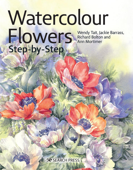 Watercolour Flowers Step-by-step (Step-by-step Leisure Arts) - Retail Maharaj