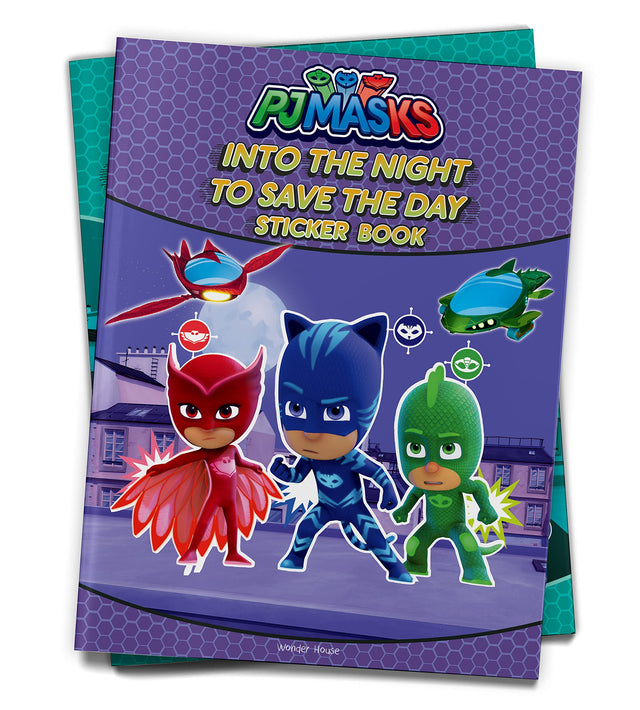 Into the Night to Save the Day – PJ Masks Sticker Book Fun Activity Book for Kids | 100+ Stickers, Mazes & Games | Ages 3–6 | 2 Hours of Hero-Packed Play & Learning - Retail Maharaj