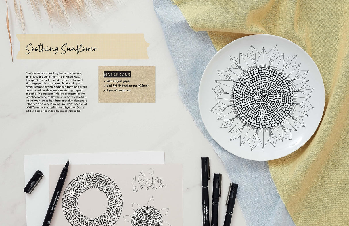 DRAWING FOR THE SOUL: Simple Drawing Projects for Beginners, to Calm, Soothe and Restore - Retail Maharaj
