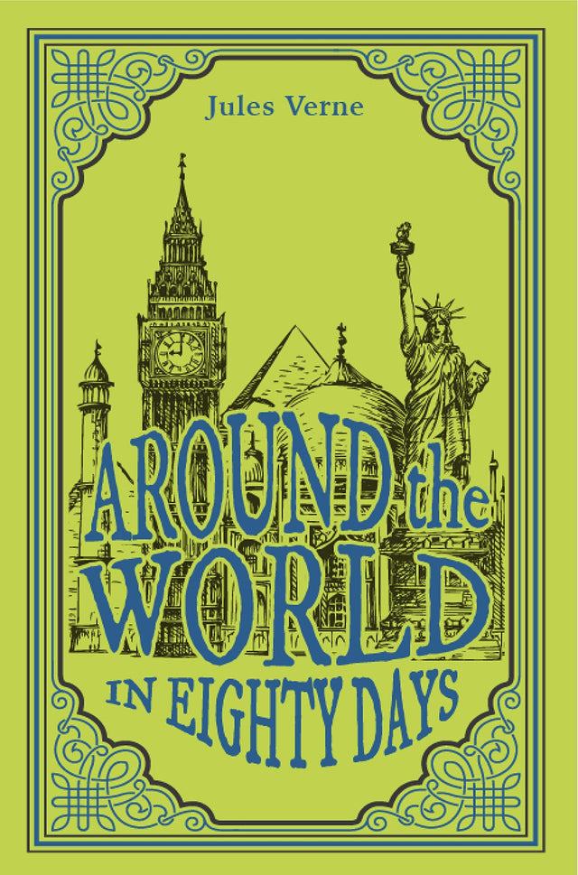 Around the World in Eighty Days, Jules Verne Classic Novel, (Phileas Fogg, Adventure, Travel Tale), Ribbon Page Marker, Perfect for Gifting - Retail Maharaj