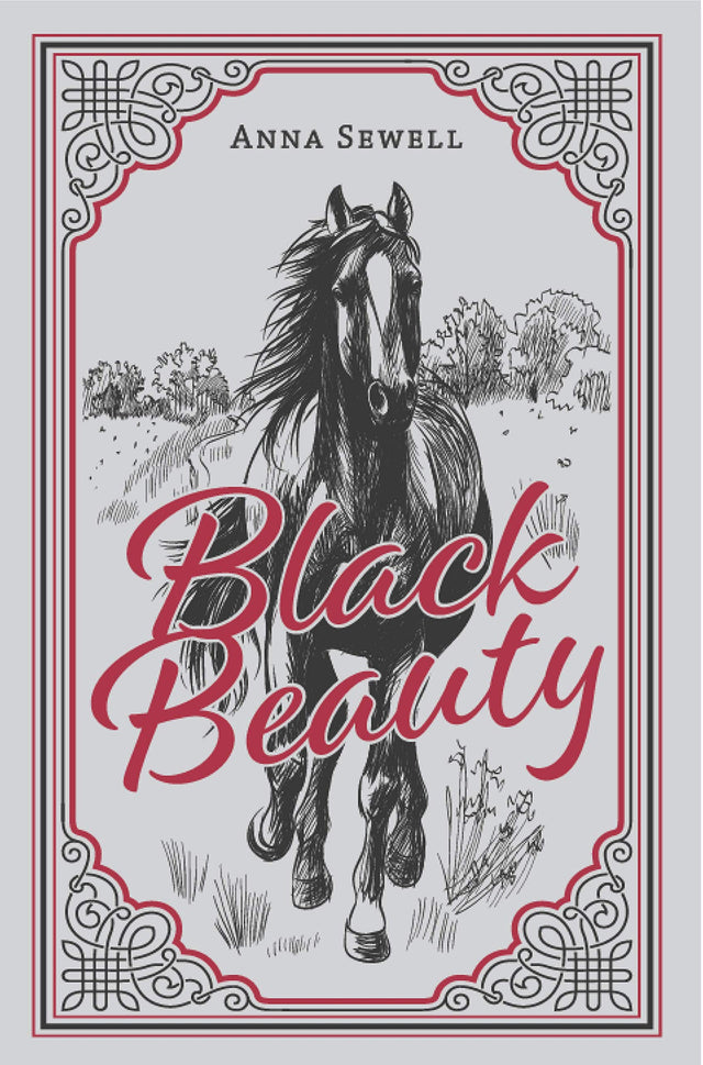 Black Beauty, Anna Swell Classic Novel, (Horse, Equestrian Literature), Ribbon Page Marker, Perfect for Gifting - Retail Maharaj